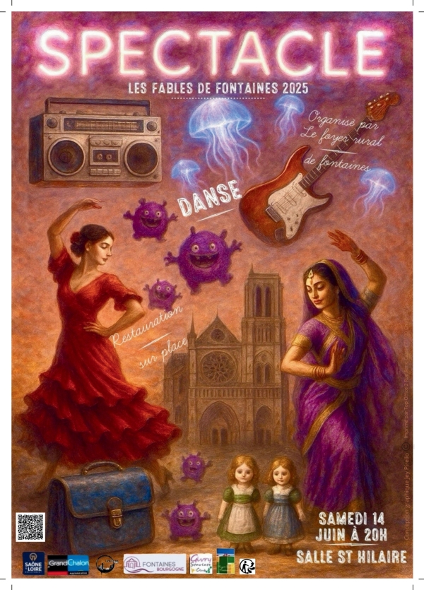 Le Foyer Rural organise son gala de danse annuel, samedi 14 juin 2025 à 20h à la salle Saint Hilaire à Fontaines.