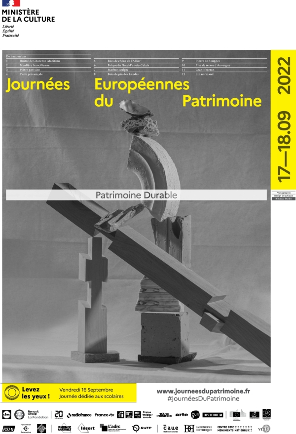 Journée européenne du patrimoine le 17 septembre de 9h30 à 16h00 : chantier participatif sur la tour de l'ancien mur d'enceinte du château, visites des carrières et de l'église de Fontaines. 