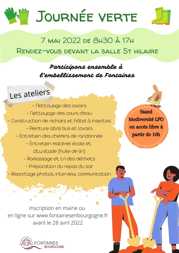 "Participons ensemble à l'embellissement de Fontaines", slogan de la journée verte organisée par la municipalité