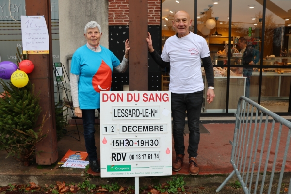 Lessard le National : Collecte de sang vendredi 12 décembre  de 13h30 à 19h30
