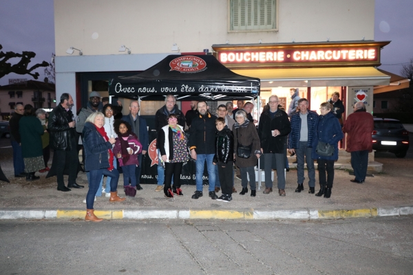 Saint Rémy, inauguration de la boucherie Charcuterie traiteur David Lombard ce 17 février 2023.