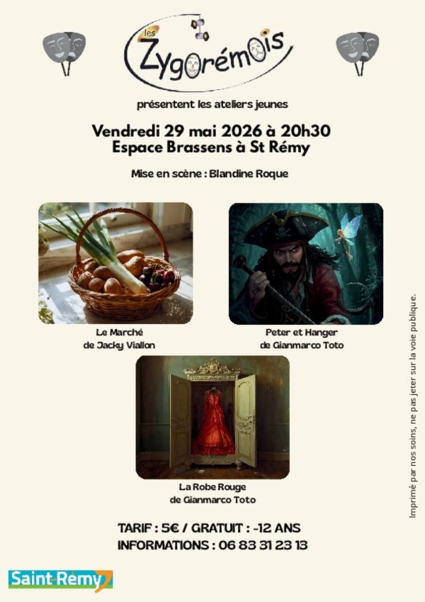 Saint Rémy -  les jeunes Zygorémois entre en scène vendredi 29 mai à 20h30 salle Brassens 