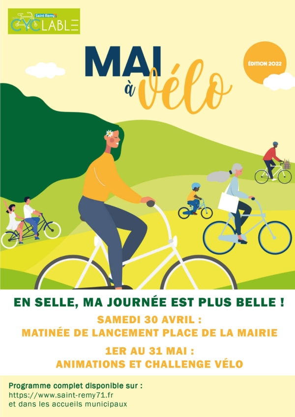 Saint-Rémy participe pour la 2ème année à l’opération nationale « Mai à vélo »