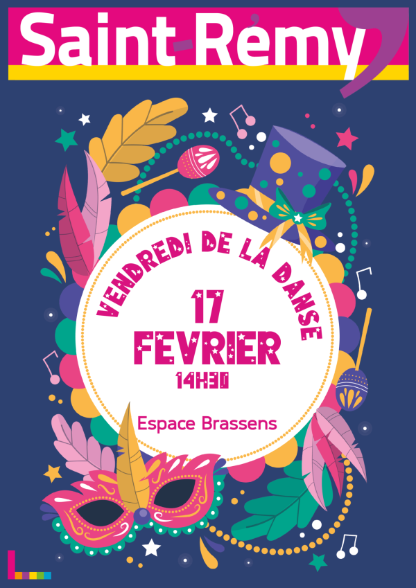  Vendredi de la danse sur le thème de carnaval le 17 février à l'espace Brassens de Saint Rémy