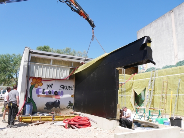 150m2 d’extension pour le gymnase de Saint Rémy.