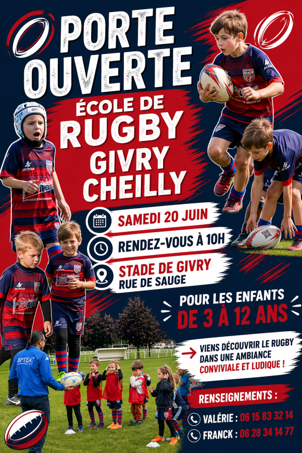 L’école de rugby de la vallée des vaux organise ses portes ouvertes ce samedi 20 juin 