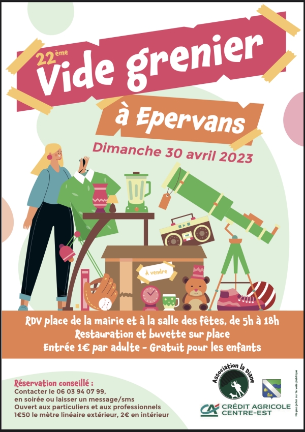 Rendez-vous ce dimanche pour le traditionnel vide-greniers de l’association des chasseurs « La Diane » à Epervans 