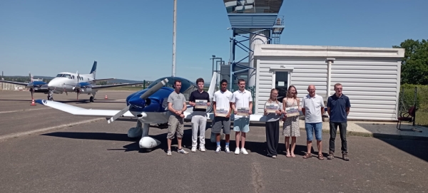 Aéroclub du Grand Chalon : la proclamation des résultats du BIA  à Champforgeuil