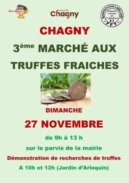 3ème marché aux truffes ce dimanche 27 novembre de 9h à 13h 