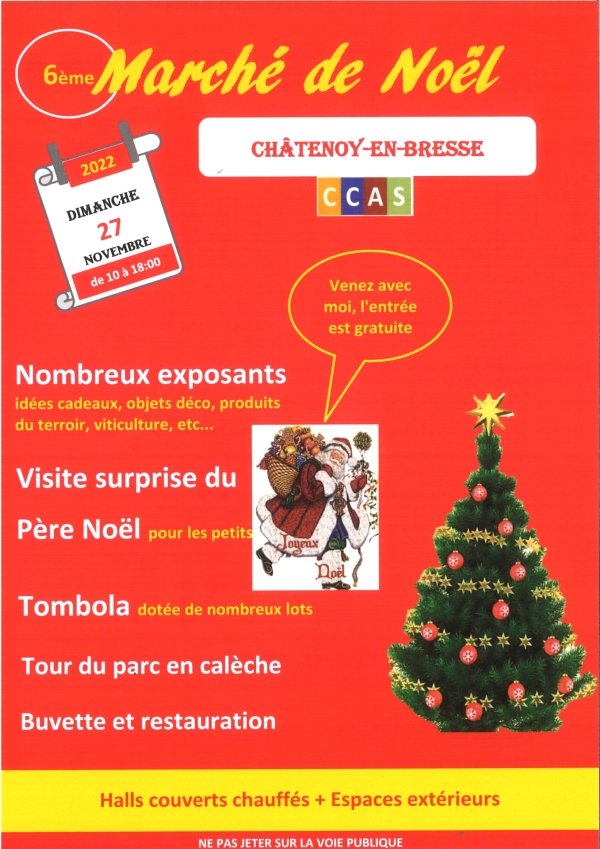 Le marché de Noël de Chatenoy-en-Bresse c’est ce dimanche 27 novembre de 10h à 18h.