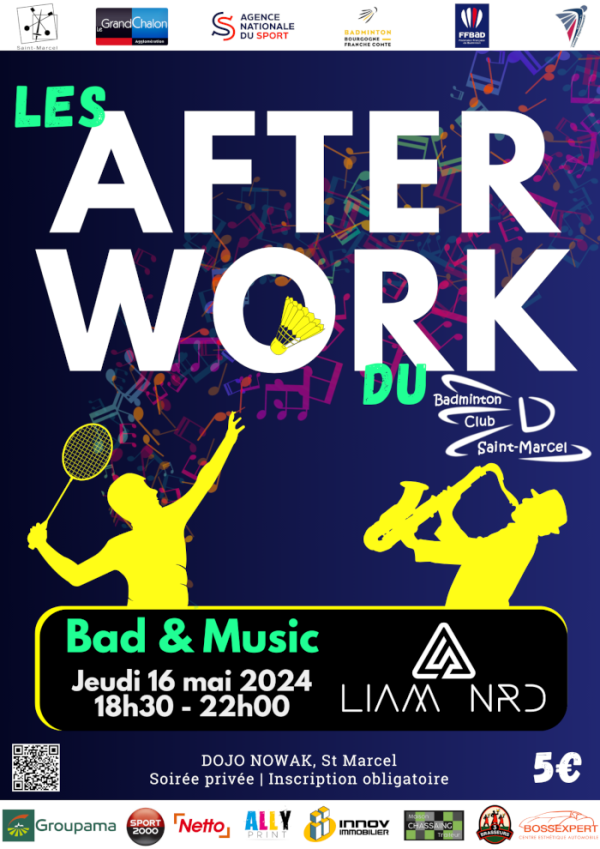 Les Afterwork du Badminton Club de Saint-Marcel : c’est parti pour les inscriptions de la toute première édition du 16 mai prochain