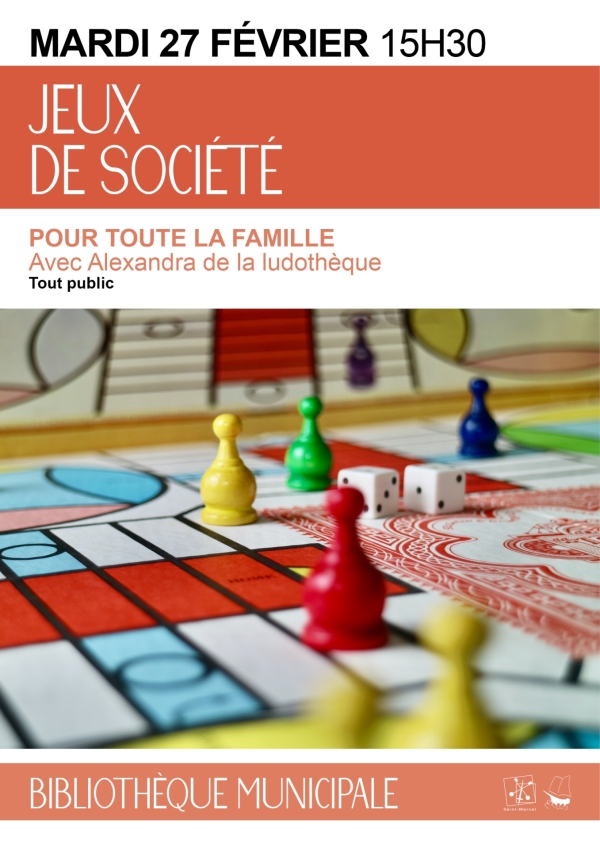 Après-midi jeux de société à la Bibliothèque ce mardi 27 février