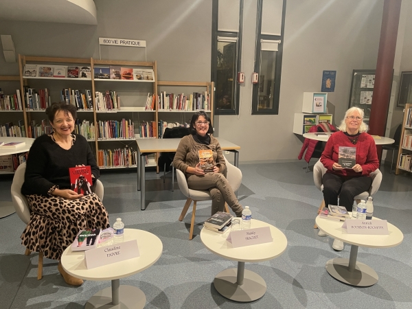 « Trois auteurs, trois styles, des dédicaces » à la bibliothèque de Saint Marcel : la première édition, c’était ce vendredi 2 décembre 