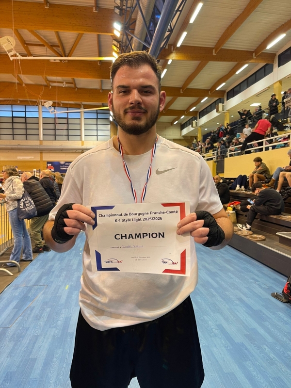 Givry Boxe thaï : encore un champion régional au sein du club givrotin !