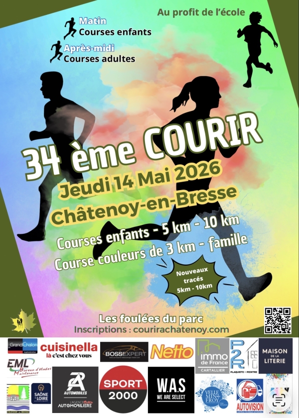 Réservez vite votre place pour le 34ème Courir de Chatenoy en Bresse 