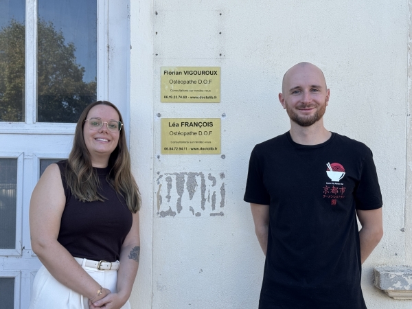 Léa François et Florian Vigouroux, ostéopathes, s’installent rue Charles Émile Jacques 