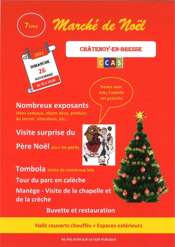 Rendez-vous le dimanche 26 novembre pour le traditionnel marché de Noël de Chatenoy-en-Bresse 