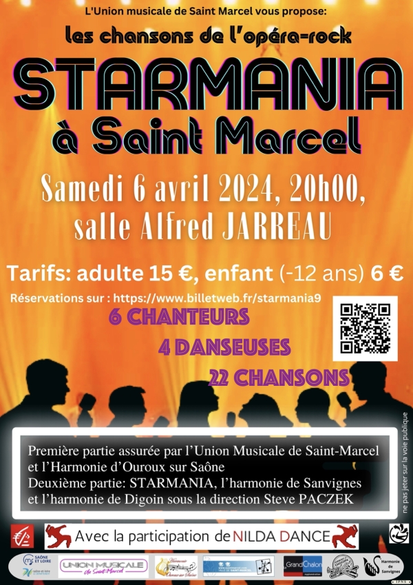 Le spectacle de l’Union Musicale STARMANIA c’est ce soir à la salle Alfred Jarreau à 20h ! 