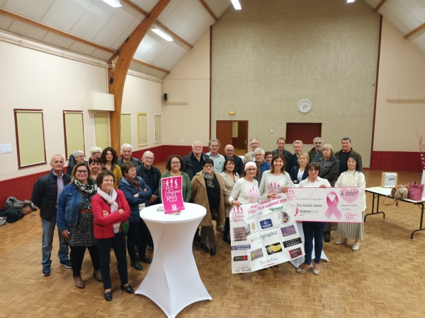 Abergement-Sainte-Colombe : 6 000 € versés par Echappées Roses à l'association Ruban Rose