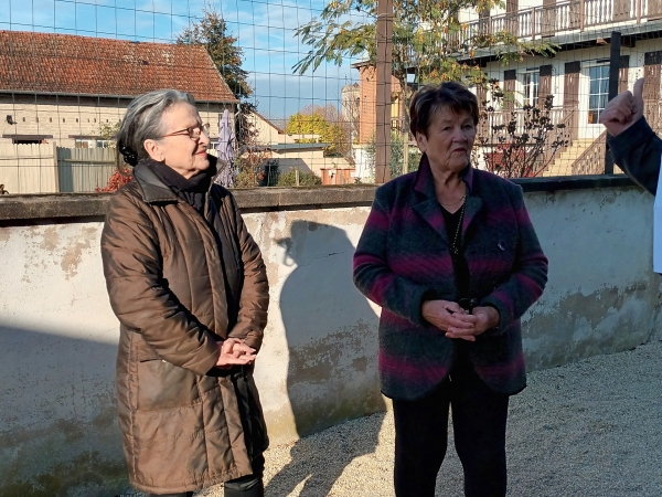 Saint Germain-du-Plain : Inauguration du chemin Lavaux en présence de Suzanne et Andrée, les soeurs Lavaux