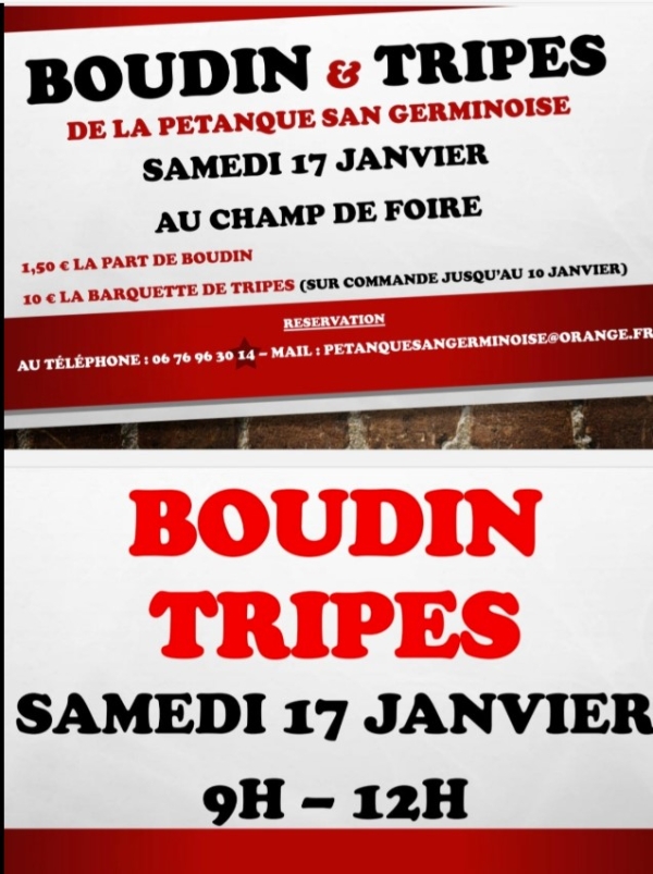 Saint Germain-du-Plain : la pétanque propose du boudin et des tripes pour financer le club