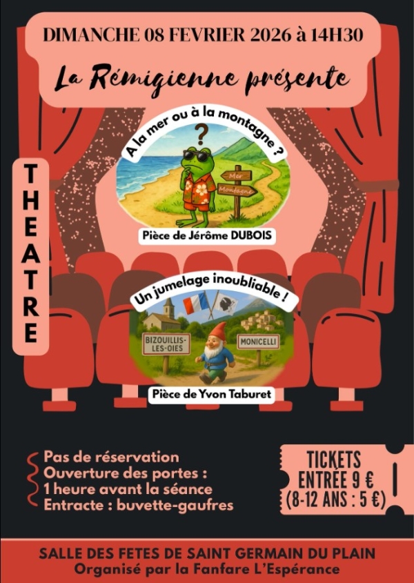 St Germain-du-Plain : La Fanfare l'Espérance propose une après-midi théâtre dimanche prochain