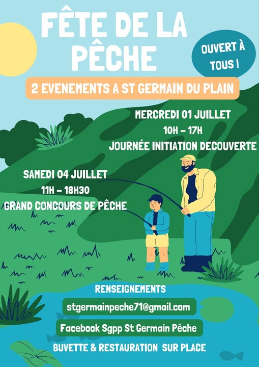 Saint Germain-du-Plain : 2 concours de pêche sont programmés début juillet 