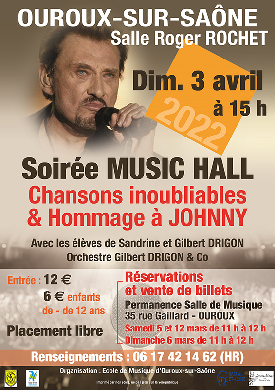 Le 3 avril les chansons immortelles vont fleurir à Ouroux-sur-Saône...