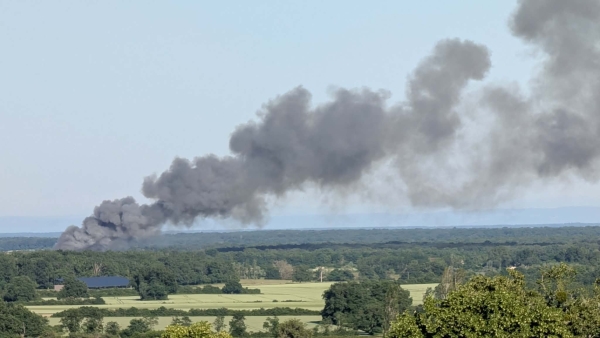 Gros incendie à la déchetterie de Granges ce dimanche 
