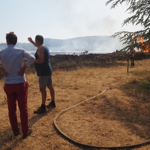 Incendie à Mercurey - 80 pompiers sur zone, un super puma attendu 