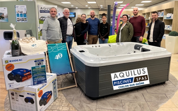 3 gagnants sur 10 au « Grand Jeu Anniversaire 40 ans Aquilus » chez Aquilus Piscines & Spas Chalon/Saône !