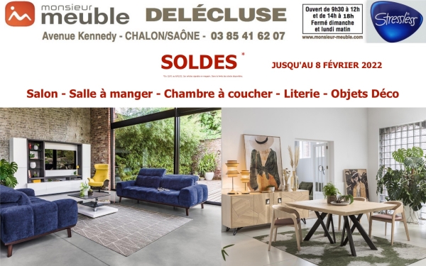 Soldes chez Monsieur Meuble Delécluse Chalon/Saône : bonnes affaires à faire dans tout le magasin !