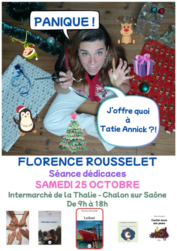 L’autrice Florence Rousselet, originaire de Sassenay, est en dédicace à Intermarché La Thalie ce samedi 25 octobre 2025 de 9h à 18h