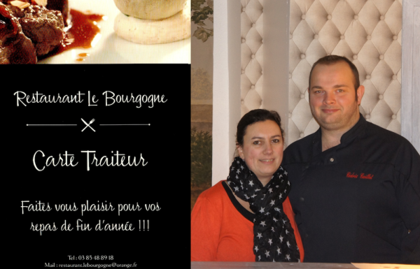 Pour le 31 décembre et le 1er janvier : pensez de commander votre menu de fête au Bourgogne Restaurant Chalon/Saône !