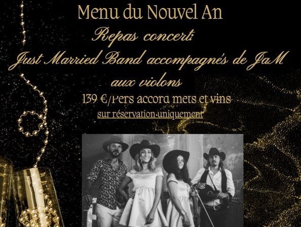 Il est encore temps de réserver votre Repas Concert du Nouvel An !